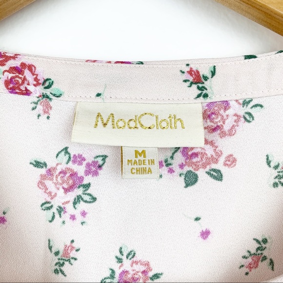 ModCloth Floral Blouse M - Picture 7 of 8